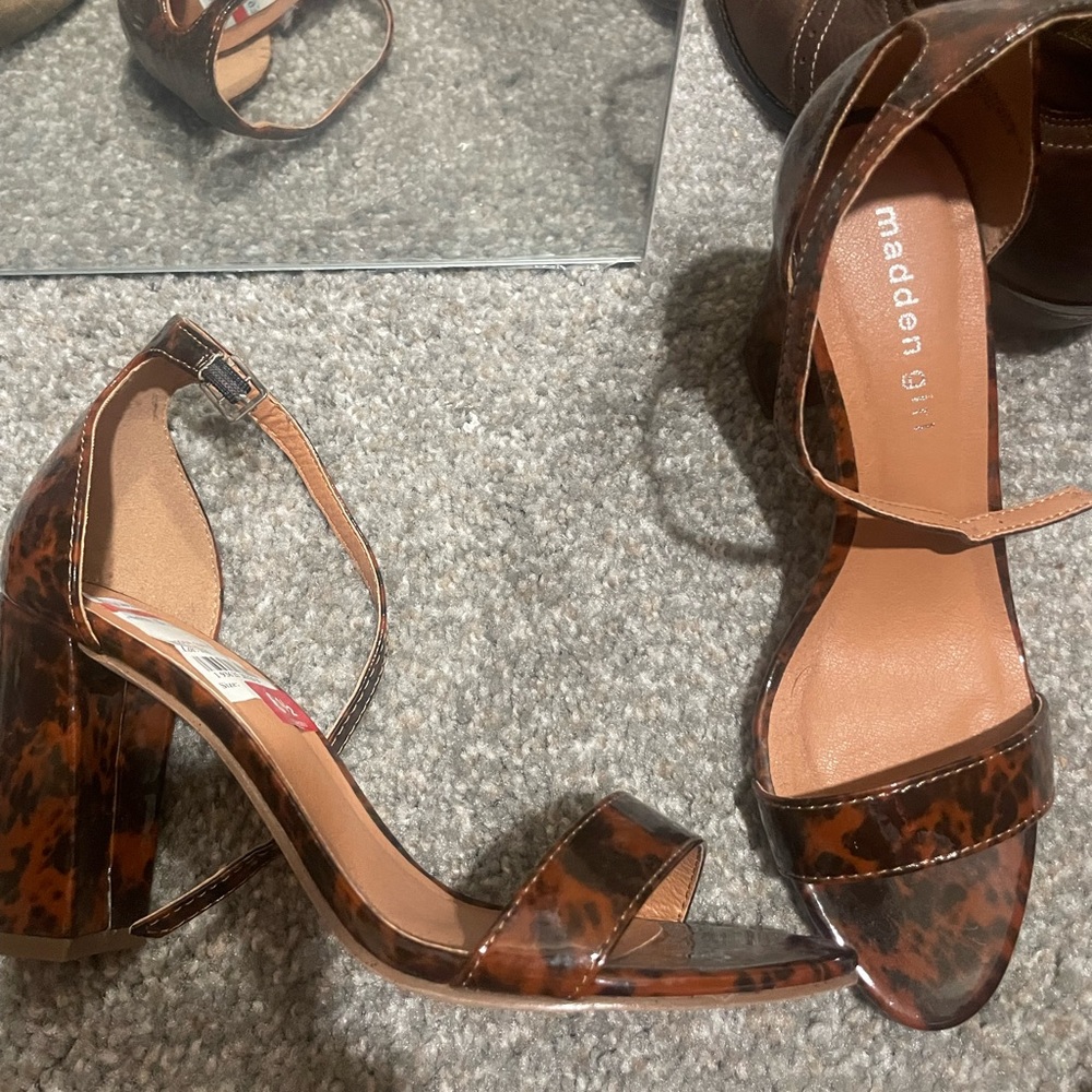 Madden Girls tortoise color heels